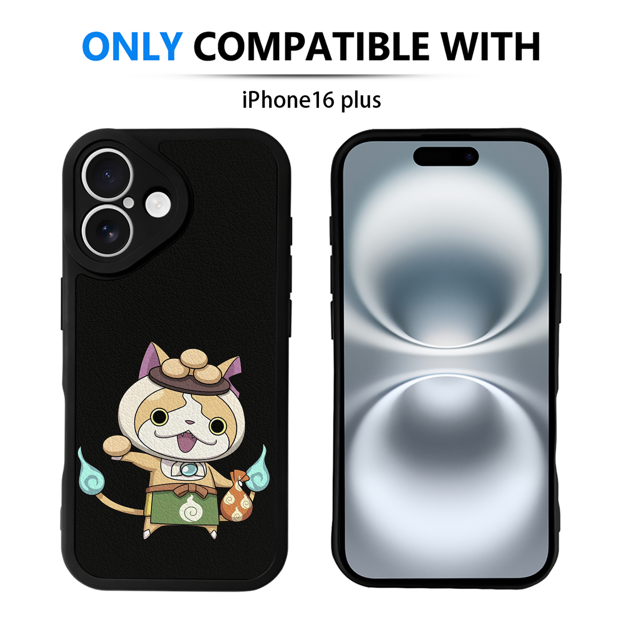 （画像用） 妖怪ウォッチ Yo-kai Watch 【iPhone 16シリーズ対応】シリコンスマホケース（レザー調） 材質：シリコン